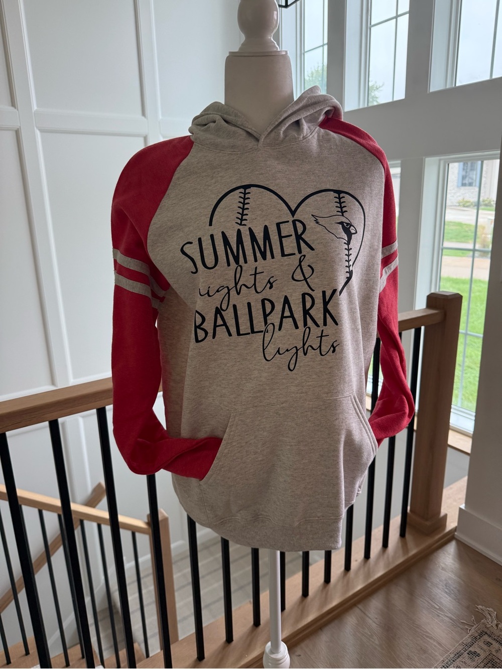 Women’s Red & Gray 'Summer Nights & Ballpark Lights' Hoodie